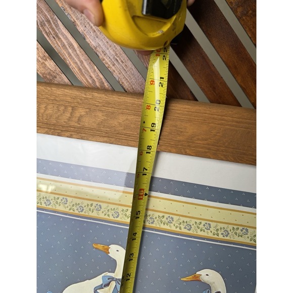 80s Vintage 3 Ducks Geese Framed Art Print Cottage Core  24.5 X 20.5 Inches - Picture 5 of 8